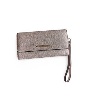 MICHAEL KORS JET SET  LARGE WALLET MK PINK BLUSH MULTI UNUSED